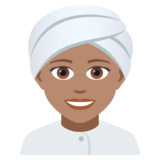 Woman Wearing Turban: Medium Skin Tone on JoyPixels 5.0