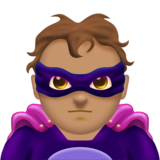 Man Supervillain: Medium Skin Tone on Emojipedia Sample Images 11.0