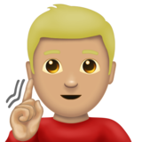 Deaf Man: Medium-Light Skin Tone on Emojipedia Sample Images 12.0