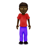Man Standing: Dark Skin Tone on Emojipedia Sample Images 12.0