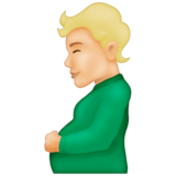 Pregnant Person: Medium-Light Skin Tone on Emojipedia Sample Images 14.0