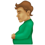 Pregnant Person: Medium Skin Tone on Emojipedia Sample Images 14.0