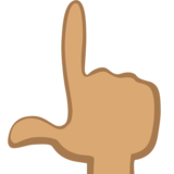 Backhand Index Pointing Up: Medium Skin Tone on Facebook 2.1