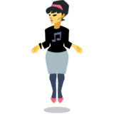 Woman in Suit Levitating on Facebook 2.1