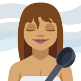 Woman in Steamy Room: Medium Skin Tone on Facebook 2.1