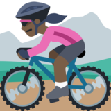 Woman Mountain Biking: Dark Skin Tone on Facebook 2.1