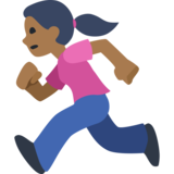 Woman Running: Medium-Dark Skin Tone on Facebook 2.1