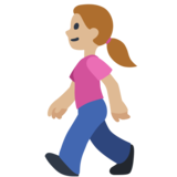 Woman Walking: Medium-Light Skin Tone on Facebook 2.1