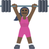 Woman Lifting Weights: Dark Skin Tone on Facebook 2.1