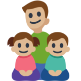 Family - Man: Medium-Light Skin Tone, Girl: Medium-Light Skin Tone, Boy: Medium-Light Skin Tone on Facebook 2.2