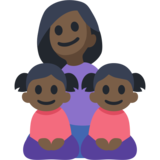 Family - Woman: Dark Skin Tone, Girl: Dark Skin Tone, Girl: Dark Skin Tone on Facebook 2.2