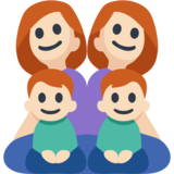 Family - Woman: Light Skin Tone, Woman: Light Skin Tone, Boy: Light Skin Tone, Boy: Light Skin Tone on Facebook 2.2