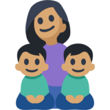 Family - Woman: Medium Skin Tone, Boy: Medium Skin Tone, Boy: Medium Skin Tone on Facebook 2.2