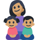 Family - Woman: Medium Skin Tone, Girl: Medium Skin Tone, Boy: Medium Skin Tone on Facebook 2.2