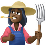 Woman Farmer: Dark Skin Tone on Facebook 3.0