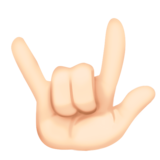 Love-You Gesture: Light Skin Tone on Facebook 3.0