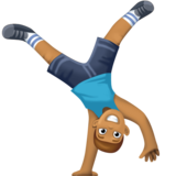 Man Cartwheeling: Medium Skin Tone on Facebook 3.0