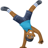 Man Cartwheeling: Medium-Dark Skin Tone on Facebook 3.0