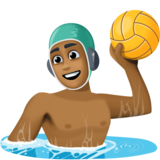 Man Playing Water Polo: Medium-Dark Skin Tone on Facebook 3.0