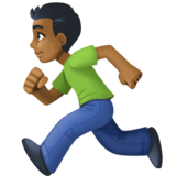 Man Running: Medium-Dark Skin Tone on Facebook 3.0