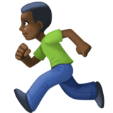 Man Running: Dark Skin Tone on Facebook 3.0