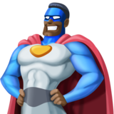 Man Superhero: Dark Skin Tone on Facebook 3.0