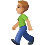 Man Walking: Medium-Light Skin Tone on Facebook 3.0