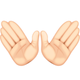 Open Hands: Light Skin Tone on Facebook 3.0