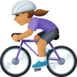 Woman Biking: Medium Skin Tone on Facebook 3.0