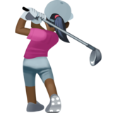 Woman Golfing: Dark Skin Tone on Facebook 3.0