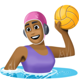 Woman Playing Water Polo: Medium-Dark Skin Tone on Facebook 3.0