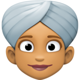 Woman Wearing Turban: Medium Skin Tone on Facebook 3.0