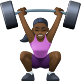 Woman Lifting Weights: Dark Skin Tone on Facebook 3.0