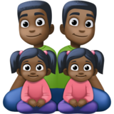Family - Man: Dark Skin Tone, Man: Dark Skin Tone, Girl: Dark Skin Tone, Girl: Dark Skin Tone on Facebook 4.0