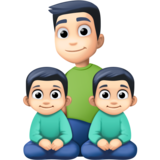 Family - Man: Light Skin Tone, Boy: Light Skin Tone, Boy: Light Skin Tone on Facebook 4.0