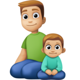 Family - Man: Medium-Light Skin Tone, Boy: Medium-Light Skin Tone on Facebook 4.0