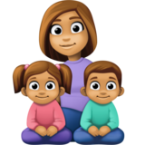 Family - Woman: Medium Skin Tone, Girl: Medium Skin Tone, Boy: Medium Skin Tone on Facebook 4.0