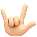 Love-You Gesture: Light Skin Tone on Facebook 4.0