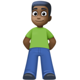 Man Standing: Dark Skin Tone on Facebook 4.0