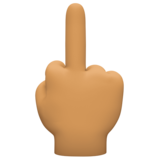 Middle Finger: Medium Skin Tone on Facebook 4.0