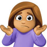 Person Shrugging: Medium Skin Tone on Facebook 4.0