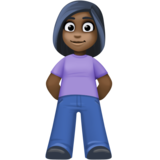 Woman Standing: Dark Skin Tone on Facebook 4.0