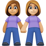 Women Holding Hands: Medium Skin Tone, Medium-Light Skin Tone on Facebook 4.0