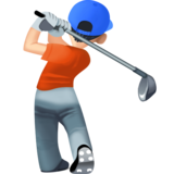 Person Golfing: Light Skin Tone on Facebook 13.0