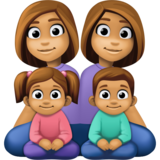 Family - Woman: Medium Skin Tone, Woman: Medium Skin Tone, Girl: Medium Skin Tone, Boy: Medium Skin Tone on Facebook 14.0