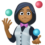 Woman Juggling: Medium-Dark Skin Tone on Facebook 14.0