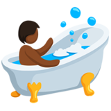 Person Taking Bath: Medium-Dark Skin Tone on Messenger 1.0