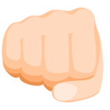 Oncoming Fist: Light Skin Tone on Messenger 1.0