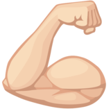 Flexed Biceps: Light Skin Tone on Facebook 2.0