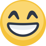 Beaming Face with Smiling Eyes on Facebook 2.0